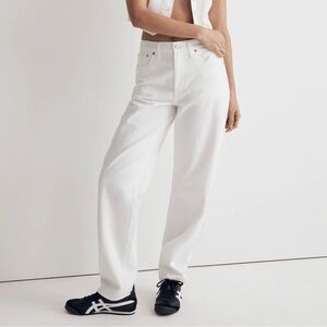 🌻NEW Madewell "The Slouchy Boyjean" in Tile White Size 31